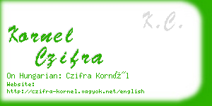 kornel czifra business card